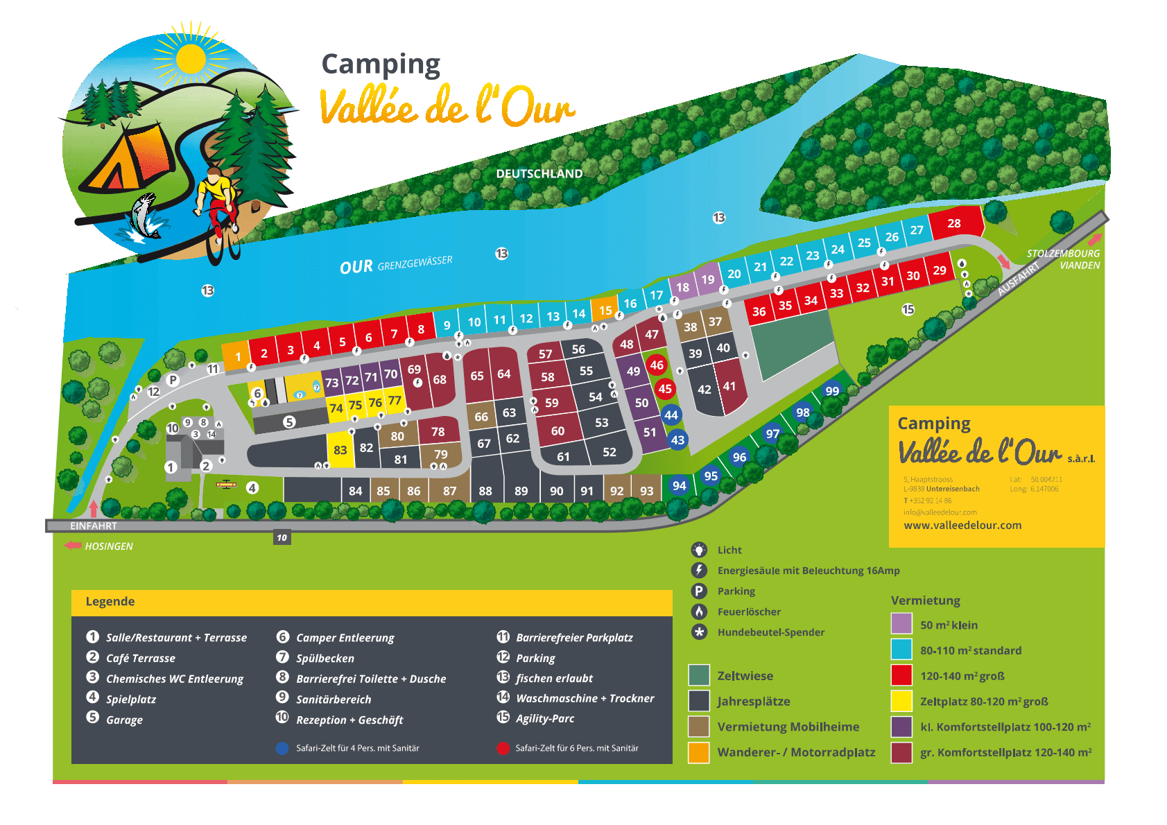 Lageplan Camping Vallee de L'Our